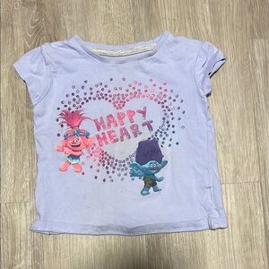 🔥HOST PICK 🔥Kids Happy Heart Trolls T-Shirt - Purple